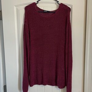 Elegant Maroon Crew Neck Sweater